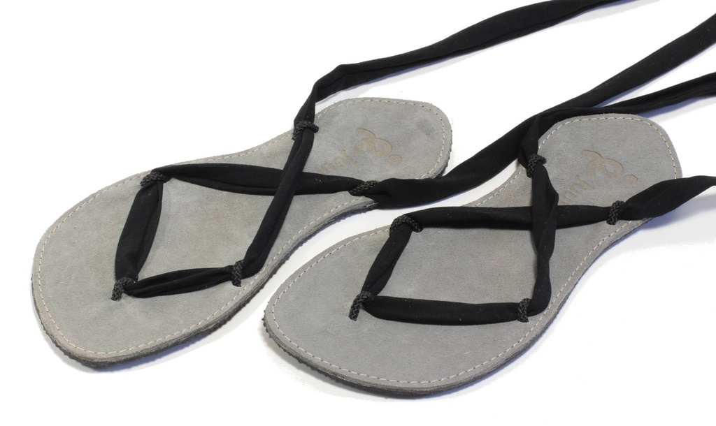 Gray barefoot sandals Caty